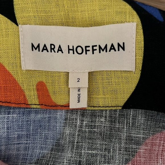 MARA HOFFMAN - MOLLY SKIRT MULTI BLACK IRIS PRINT - 2 - NWOT - Picture 4 of 5